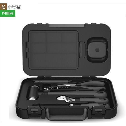 Youpin MIIIW 16Pcs DIY Tool Kit Toolbox General Household Hand Tool With Screwdriver Wrench Hammer Tape Plier Knife Repair Tools