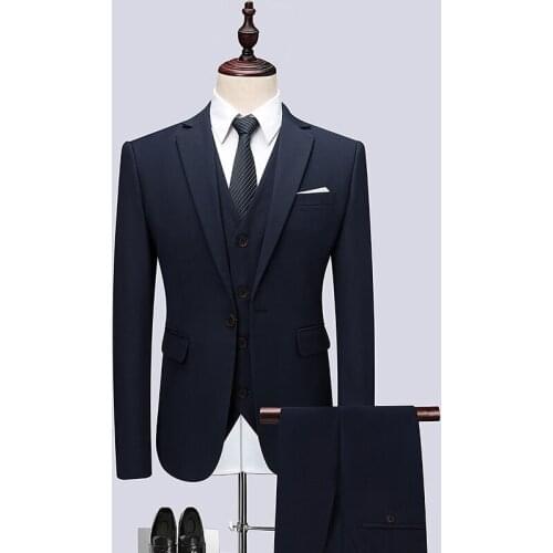 2021 New Arrival suit Wedding Suits For Men Best mans Three Peices Suits (Jacket+Pants+vest) Custom made Black mens suits