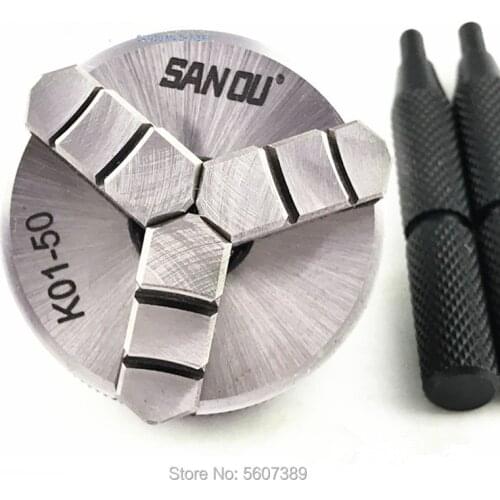 K01-50 Chuck 50mm LATHE Chuck three Jaw Manual mini Self-CenteringThread Mount for CNC Precision Instrument