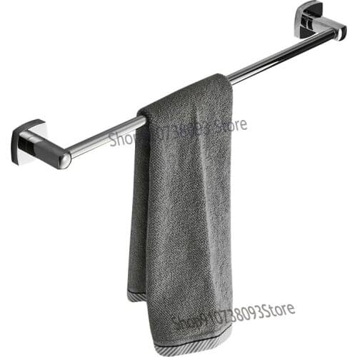 Toilet Towel Bar Cool Towel Rack All Copper Bathroom Hanging Rod Toilet Nail Free Pendant Non Perforated Mirror Single Pole