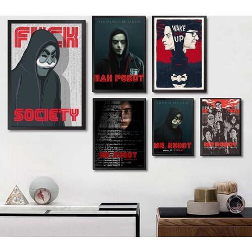 Mr Robot Movie Coated paper Poster Movie Modular Pictures Nordic Style Poster Children Room decorate