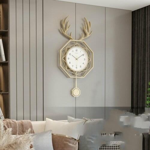 Luxury Creative Wall Clock Golden Nordic Big Size Digital Pendulum Silent Living Room Wall Clock Zegar Scienny Home Decor DL60WC