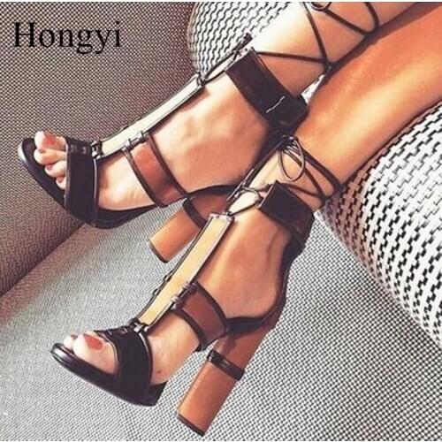 Hot selling solid color ankle tie high heel sandals fashion bowknot embellished cross strap ankle lace-up stiletto heel sandals