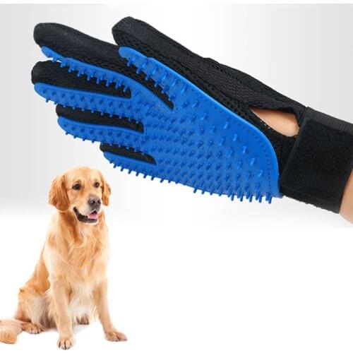 Dog Pet Grooming Glove Silicone Cats Brush Comb Deshedding Hair Gloves Dogs Bath Cleaning Supplies Animal Combs by Dog Combs
