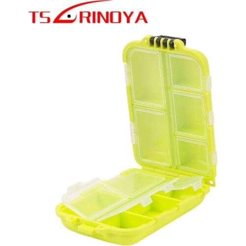 TSURINOYA Plastic Fishing Accessories Box 96x64x30mm Double Layer Small Fishing Tool Storage Fishing Hook Case Pesca Box Peche