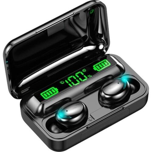 F9 TWS Bluetooth-compatibl 5.0 Earphones 1200mAh True Wireless Stereo Headphone Hi-Fi Earbuds Sports Waterproof With Microphone