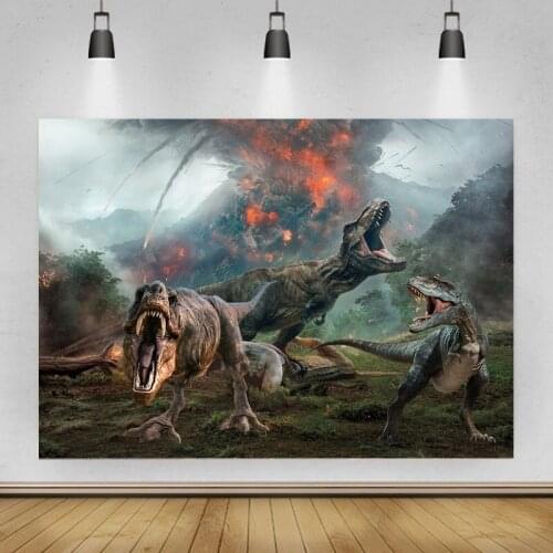 Volcanic Eruptions Dinosaurs Portrait Photography Background Family Activities Decors Vinyl Backdrop Photocall Studio Props