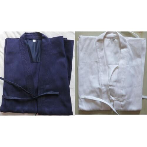Height 155~200cm UNISEX high quality pure cotton hakama Kendo uniforms Tops kung fu hapkido suits clothing blue/white