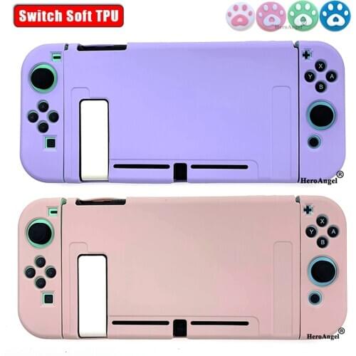 2020 Cute Painted For Switch Protective Case TPU Soft Shell For NS JoyCon Controller Cover Sleeve For Nintendo Switch Accessor