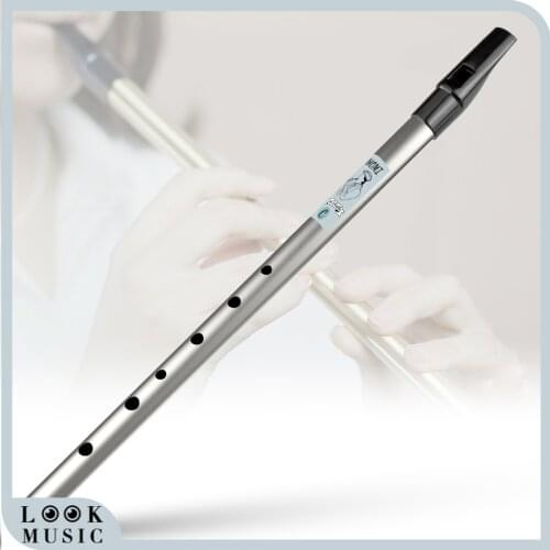 Whistle Tube Tin Whistle Key of D/C Irish Instrument Perfect for Beginners High C Gold/Silver