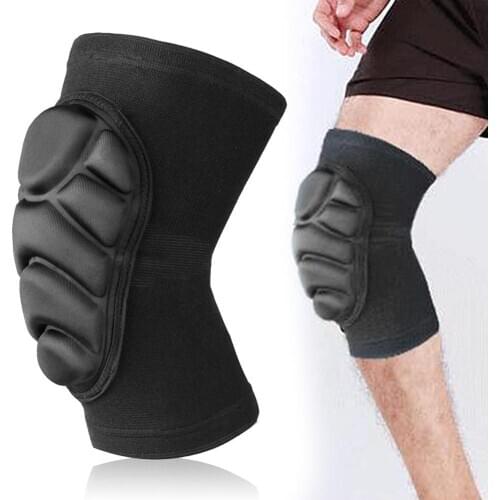 1 Pair Adult Thickened Ski Knee Pads Sport Football Goalkeeper Anti-collision Knee Cushion Dance Running Skating Protective Gear