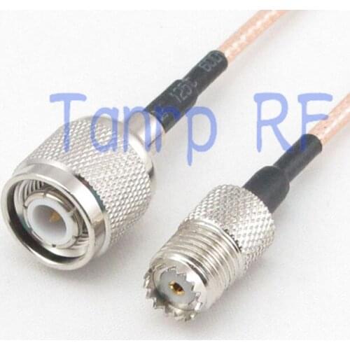 10PCS 15CM Pigtail coaxial jumper cable RG316 extension cord 6inch MINI UHF female jack to TNC male plug RF adapter connector