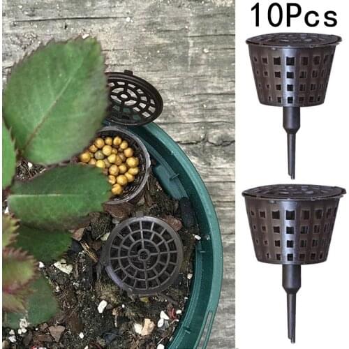 10PCS Fertilizer Basket with Lid Bonsai Planting Tool Garden Nursery Automatic Fertilization Fertilizer Box Gardening Supplies