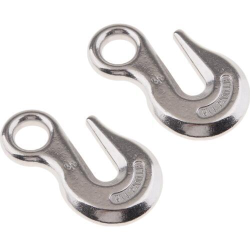 2 Pieces Eye Hook Towing Winch Safety Marine Grade For Port, Power, Marine Construction - 1100kgs