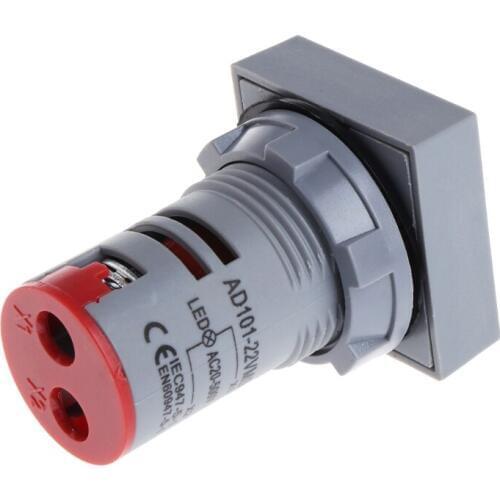 2021 New 22MM AC 12-500V Voltmeter Square Panel LED Digital Voltage Meter Indicator Light