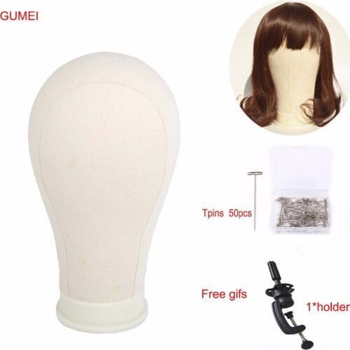 21"/22"/23"/24" /25''Block Canvas Head For Hair Extension Lace Wigs Making Display Styling Wig Stand Manikin Mannequin Head