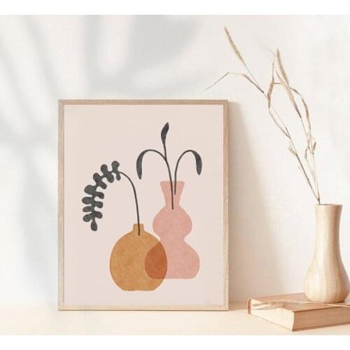 Abstract Desert Still Life Art Prints Neutral Wall Art Canvas Painting Boho Bedroom Decor Minimalist Poster Living Room Decor