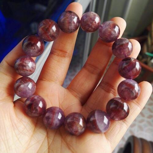 Free Shipping Natural Auralite 23 Canada Crystal Healing Beads Longevity Bracelet 15mm AAA
