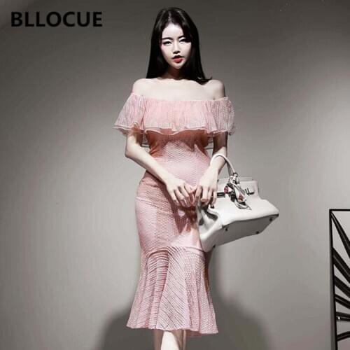 Летние платья с открытыми плечами BLLOCUE China At AliExpress