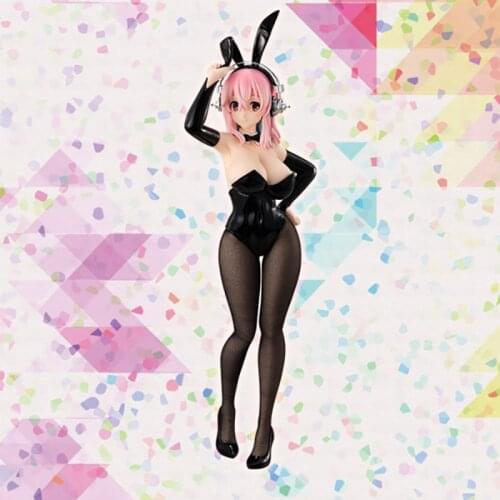 Judai 28cm Original Furyu BiCute Bunnies Super Sonico Bunny Girls SoniComi PVC Action Figure Collection Model Doll Toys