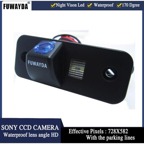 FUWAYDA FOR SONY CCD Chip Car Rear View Reverse Mirror Image CAMERA for Hyundai SANTA FE / Azera / Santafe With Guide Line