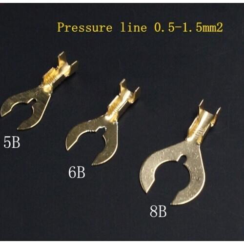 Terminal block 5B6B8B Crab foot lug wiring nose U-shaped Y-shaped fork grounding lug ring
