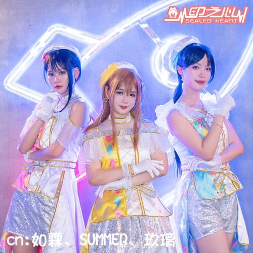 Anime!Lovelive Kanan Dia Hanamaru Unit Live Adventure Aqours 2020 Concert Azalea Lovely Uniform Cosplay Costume Women Party Suit