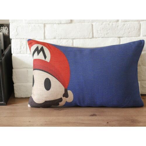 Mario pillow cover, Lovely retro game cartoon super Marie waist pillow case pillowcase/houseware Wholesalease