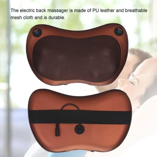 8 Heads Massage Pillow Relax Vibrator Electric Shoulder Back Heating Kneading Infrared therapy shiatsu Neck Massager