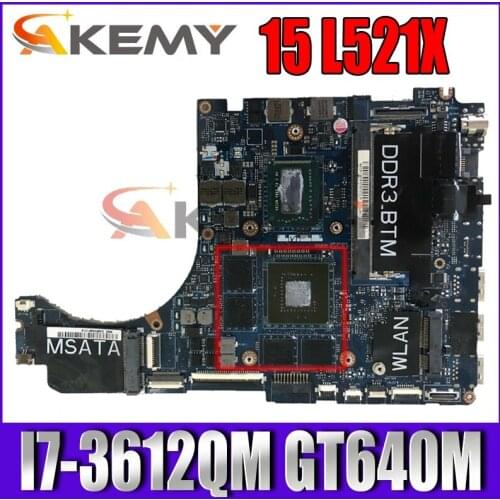 QBL00 LA-7851P CN-096MP0 096MP0 For Dell XPS 15 L521X Laptop Motherboard 15.6 inch I7-3612QM CPU GT640M 2GB GDDR5 100% working