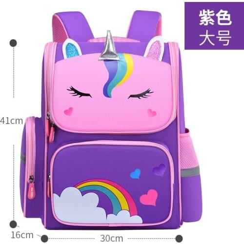 Girls Sweet School Bag Backpacks for Kids School Backpack Rainbow Unicorn Print SchoolBags Child Schoolbag Orthopedic Rucksack