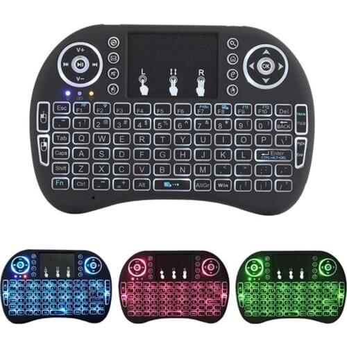 I8 Mini Wireless Keyboard 2.4ghz English Russian 3 Colour Air Mouse with Touchpad Remote Control Android TV Box mini pc