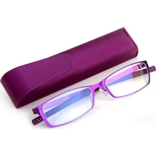 Fashion Reading Glasses Portable Ultra-light HD In The Elderly Men and Women Glasses+100 To +400 with Box