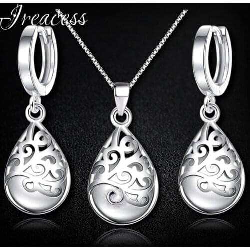 2018 New High Quality Cats Eye Stone Jewelry Sets For Women Pendant Necklace And Earrings Sets Luxury Bridal Sets Of Jewelry