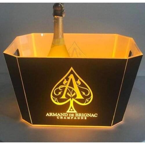 New Music Sound Control LED Luminous Growing Ice Buckets Acrylic Boat Shape Beer Wine Bottle Holder Can Whisky Champagne Cooler