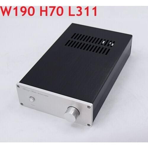 New DIY Holes Power Amplifier Supply Housing Preamplifier Knob Aluminum Headphone Case Rear Class A Chassis W190 H70 L311 1907A