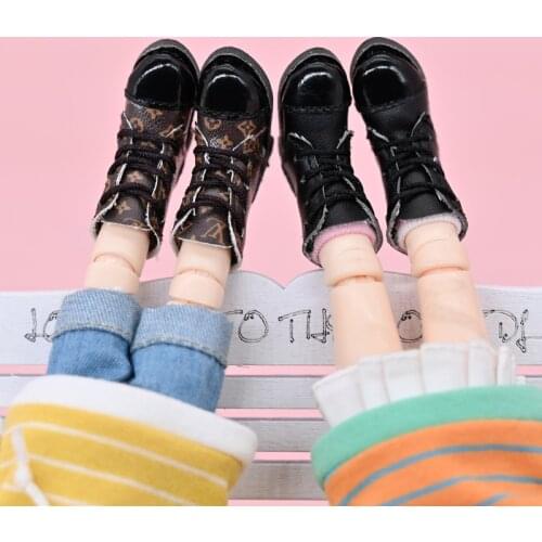 Ob11 doll shoes bjd shoes cowhide copper buckle leather boots for obitsu11,GSC clay,body9,YMY,1 / 12BJD doll Accessories boots