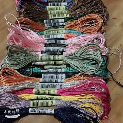 Oneroom 6 pieces 6colors radom color thread-silk embroidery thread / embroidery Spiraea / silk line Hand-embroidered threads