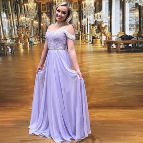 Sexy Evening Dresses Pleat Appliques Slide Split Beading Scoop Sleeveless Zipper A-Line Purple Gowns Novia Do 2021 New Party