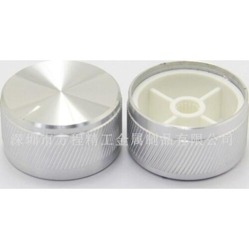 4pcs aluminum-plastic twill knob Potentiometer knob 30*16*6mm Audio amplifier Tube amplifier Decoder volume adjustment knob