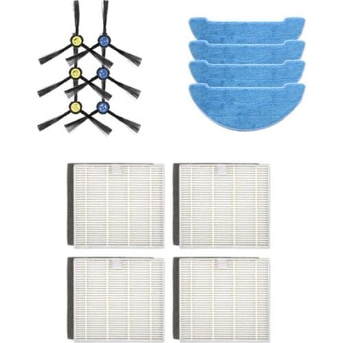 Vacuum Cleaner Side Brush HEPA Filter Mop Cloth for ILIFE V80 Pro Robotic Vacuum Cleaner Spare Parts Accessories Replacement