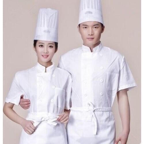 Short sleeve chef uniform summer chef clothing white chef clothes cook wear clothes