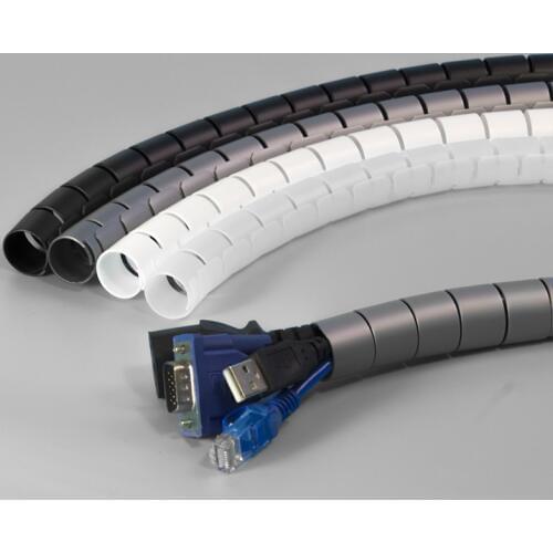 1Meter 32mm Cable Winder Sleeve Spiral Wire Organizer Wrap Tube Flexible Management Wire Storage for PC Computer Cord Protector