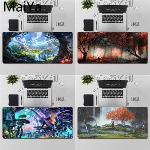 Maiya Top Quality Beautiful Anime forest Tree Large Mouse pad PC Computer mat Free Shipping Large Mouse Pad Keyboards Mat