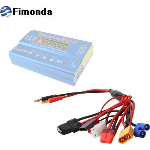 Fimonda 8 in1 Charger Plug Wire Set JST XT60 EC3 FUTABA TAMIYA T TRX Plug for SKYRC IMAX B6 B6AC Balance Charger Adapter Cable