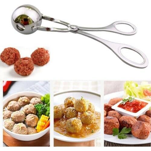 1PC Kitchen Convenient Meatball Maker Stainless Steel Stuffed Meatball Clip DIY Fish Meat Rice Ball Maker Meatball Mold Tools