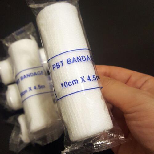 10 rolls/lot 10cmx4.5m PBT Elastic Bandage First Aid Kit Gauze roll Wound Dressing Medical Nursing Emergency Care Bandage
