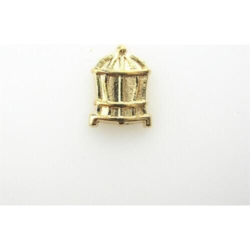 20pcs/lot Gold Color Birdcage Floating Charms Alloy Charms Living Glass Memory Lockets DIY Jewelry