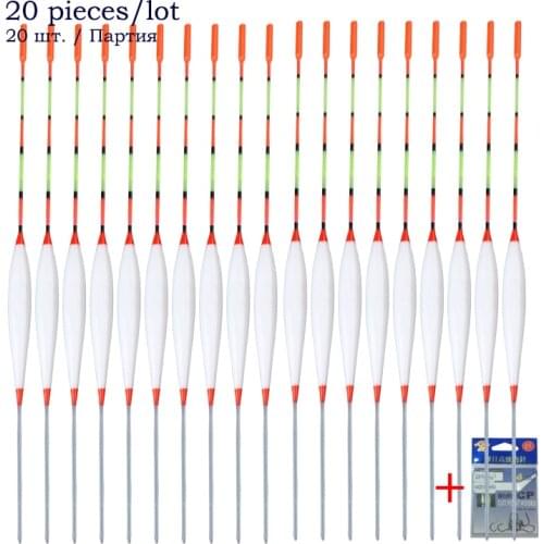 20pcs/lot Fishing Floats+Gift Fishing Hooks Shallow Water Buoy Fresh Water Fishing Bobber Nano Boya Vertical Fishing Tool Tackle