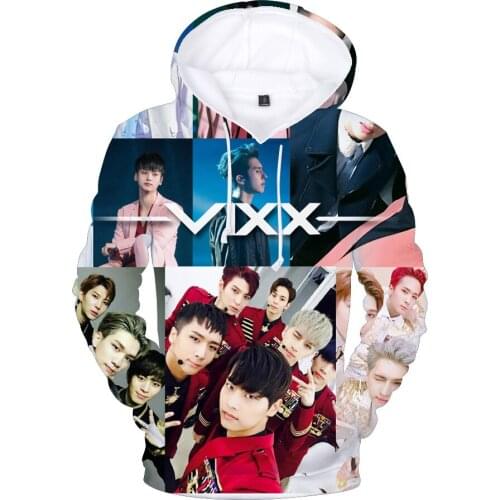 2019 Autumn VIXX Kpop Idols Fashion 3D Hoodies Women/Men Harajuku 3d Print Hoodie Sweatshirt Hip Hop Plus Size Jacket Coat
